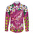 Hawaiian Plumeria and Humpback Whales Family Matching Mermaid Dress and Hawaiian Shirt Polynerian Art Tattoo-Plum Pink Color