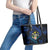 Hawaii Turtle Plumeria Flower Fanciful Leather Tote Bag