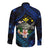 Hawaii Turtle Plumeria Flower Fanciful Long Sleeve Button Shirt