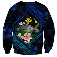 Hawaii Turtle Plumeria Flower Fanciful Sweatshirt