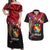 Tonga Emancipation Day Couples Matching Off Shoulder Maxi Dress and Hawaiian Shirt Ngatu Humpback Whale Polynesian Flower