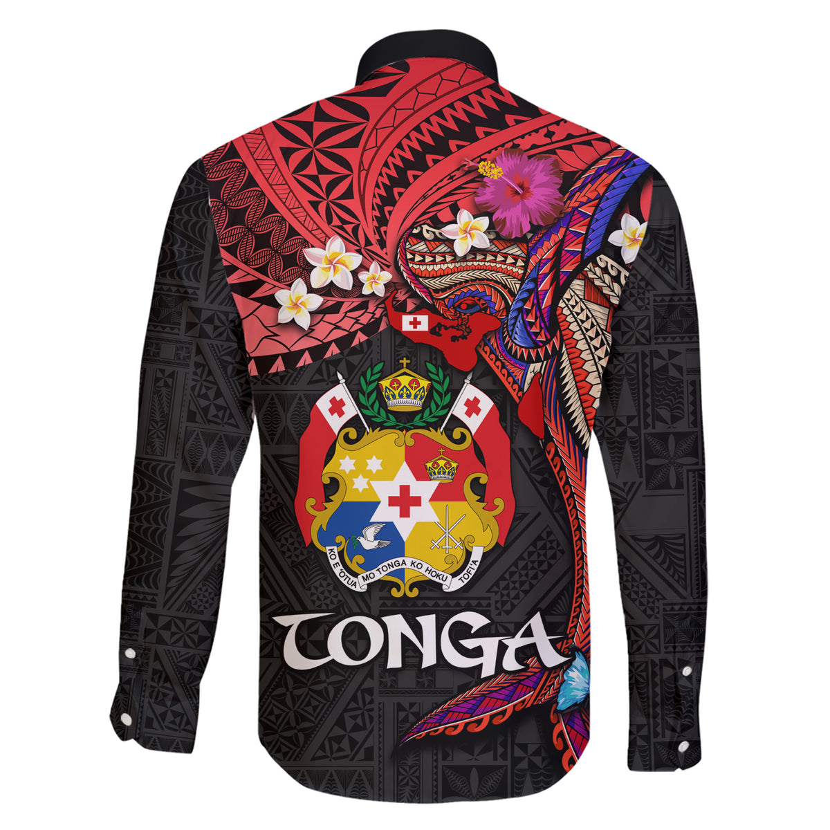 Tonga Emancipation Day Family Matching Short Sleeve Bodycon Dress and Hawaiian Shirt Ngatu Humpback Whale Polynesian Flower