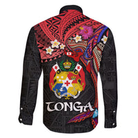 Tonga Emancipation Day Family Matching Short Sleeve Bodycon Dress and Hawaiian Shirt Ngatu Humpback Whale Polynesian Flower