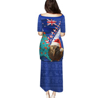 New Zealand Christmas Puletasi Kiwi Bird Santa and Silver Fern Funny Haka Dance