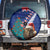 New Zealand Christmas Spare Tire Cover Kiwi Bird Santa and Silver Fern Funny Haka Dance