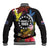 Cook Islands Independence Day Baseball Jacket Maroro and Kakaia with Hibiscus Flower Polynesian Pattern