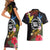 Cook Islands Independence Day Couples Matching Short Sleeve Bodycon Dress and Hawaiian Shirt Maroro and Kakaia with Hibiscus Flower Polynesian Pattern