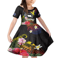 Cook Islands Independence Day Family Matching Mermaid Dress and Hawaiian Shirt Maroro and Kakaia with Hibiscus Flower Polynesian Pattern