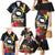 Cook Islands Independence Day Family Matching Mermaid Dress and Hawaiian Shirt Maroro and Kakaia with Hibiscus Flower Polynesian Pattern