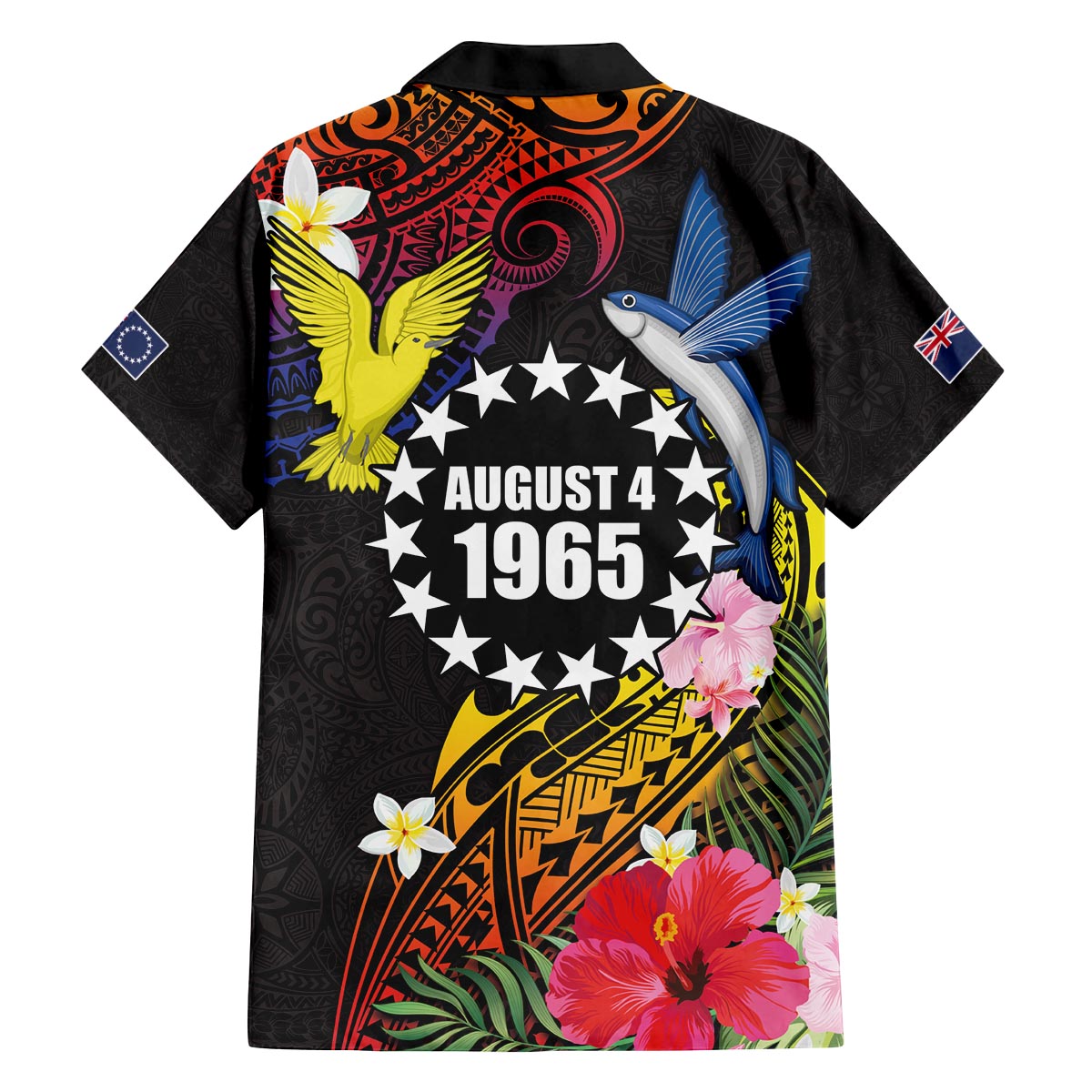 Cook Islands Independence Day Family Matching Puletasi and Hawaiian Shirt Maroro and Kakaia with Hibiscus Flower Polynesian Pattern LT03 - Polynesian Pride