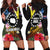 Cook Islands Independence Day Hoodie Dress Maroro and Kakaia with Hibiscus Flower Polynesian Pattern