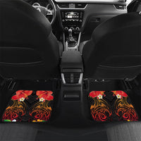 French Polynesia Bastille Day Car Mats Tiare Flower and National Seal Polynesian Pattern