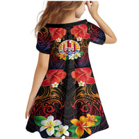 French Polynesia Bastille Day Family Matching Mermaid Dress and Hawaiian Shirt Tiare Flower and National Seal Polynesian Pattern LT03 - Polynesian Pride