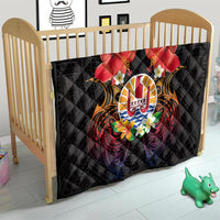French Polynesia Bastille Day Quilt Tiare Flower and National Seal Polynesian Pattern LT03 - Polynesian Pride