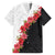 Hawaii Red Hibiscus Flowers Hawaiian Shirt Polynesian Pattern With Half Black White Version