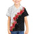 Hawaii Red Hibiscus Flowers Hawaiian Shirt Polynesian Pattern With Half Black White Version