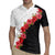 Hawaii Red Hibiscus Flowers Rugby Jersey Polynesian Pattern With Half Black White Version