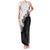 Hawaii Grayscale Hibiscus Flowers Family Matching Tank Maxi Dress and Hawaiian Shirt Polynesian Pattern With Half Black White Version