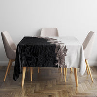 Hawaii Grayscale Hibiscus Flowers Tablecloth Polynesian Pattern With Half Black White Version LT03 - Polynesian Pride