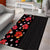 Hawaii Hibiscus and Plumeria Flowers Area Rug Tapa Tribal Pattern Half Style Colorful Mode