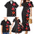 Hawaii Hibiscus and Plumeria Flowers Family Matching Mermaid Dress and Hawaiian Shirt Tapa Tribal Pattern Half Style Colorful Mode
