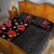 Hawaii Hibiscus and Plumeria Flowers Quilt Bed Set Tapa Tribal Pattern Half Style Colorful Mode