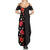 Hawaii Hibiscus and Plumeria Flowers Summer Maxi Dress Tapa Tribal Pattern Half Style Colorful Mode