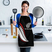 New Zealand Rugby Apron Sporty Silver Fern Shape with Maori Tattoos - Polynesian Pride