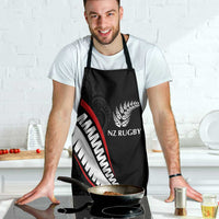 New Zealand Rugby Apron Sporty Silver Fern Shape with Maori Tattoos - Polynesian Pride