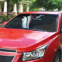 New Zealand Rugby Auto Sun Shade Sporty Silver Fern Shape with Maori Tattoos - Polynesian Pride