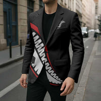 New Zealand Rugby Custom Blazer Sporty Silver Fern Shape with Maori Tattoos - Polynesian Pride