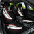 New Zealand Rugby Car Seat Cover Sporty Silver Fern Shape with Maori Tattoos - Polynesian Pride