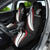 New Zealand Rugby Car Seat Cover Sporty Silver Fern Shape with Maori Tattoos - Polynesian Pride