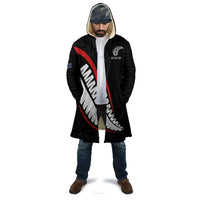 New Zealand Rugby Custom Cloak Sporty Silver Fern Shape with Maori Tattoos - Polynesian Pride