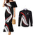 New Zealand Rugby Custom Couples Matching Mermaid Dress and Long Sleeve Button Shirt Sporty Silver Fern Shape with Maori Tattoos - Polynesian Pride
