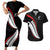 New Zealand Rugby Custom Couples Matching Short Sleeve Bodycon Dress and Hawaiian Shirt Sporty Silver Fern Shape with Maori Tattoos - Polynesian Pride