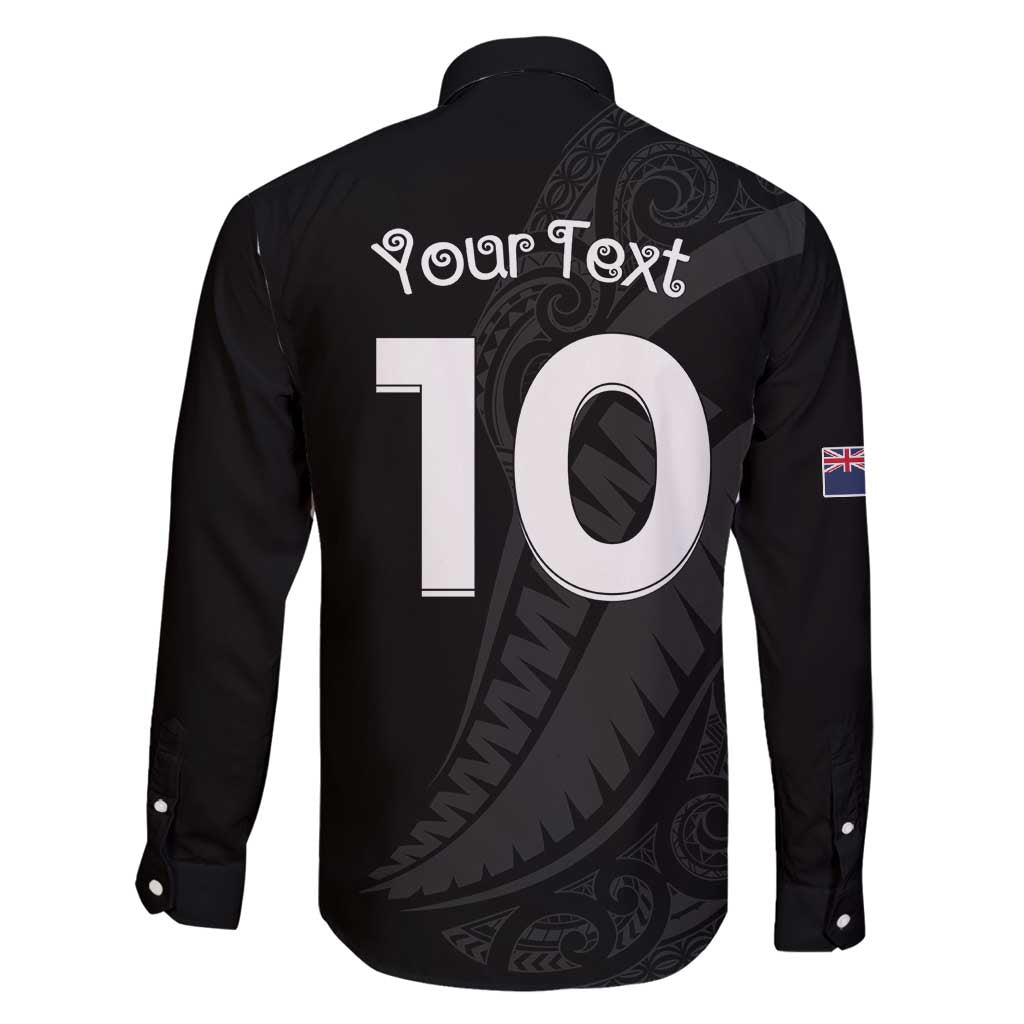 New Zealand Rugby Custom Family Matching Puletasi and Hawaiian Shirt Sporty Silver Fern Shape with Maori Tattoos LT03 - Polynesian Pride
