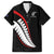 New Zealand Rugby Custom Family Matching Short Sleeve Bodycon Dress and Hawaiian Shirt Sporty Silver Fern Shape with Maori Tattoos - Polynesian Pride