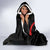 New Zealand Rugby Hooded Blanket Sporty Silver Fern Shape with Maori Tattoos - Polynesian Pride
