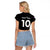 New Zealand Rugby Custom Raglan Cropped T Shirt Sporty Silver Fern Shape with Maori Tattoos - Polynesian Pride