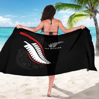 New Zealand Rugby Sarong Sporty Silver Fern Shape with Maori Tattoos - Polynesian Pride
