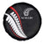 New Zealand Rugby Spare Tire Cover Sporty Silver Fern Shape with Maori Tattoos - Polynesian Pride