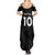 New Zealand Rugby Custom Summer Maxi Dress Sporty Silver Fern Shape with Maori Tattoos - Polynesian Pride