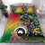 Vanuatu and Australia Together Bedding Set Kangaroo with Pig Tusk Indigenous Pattern