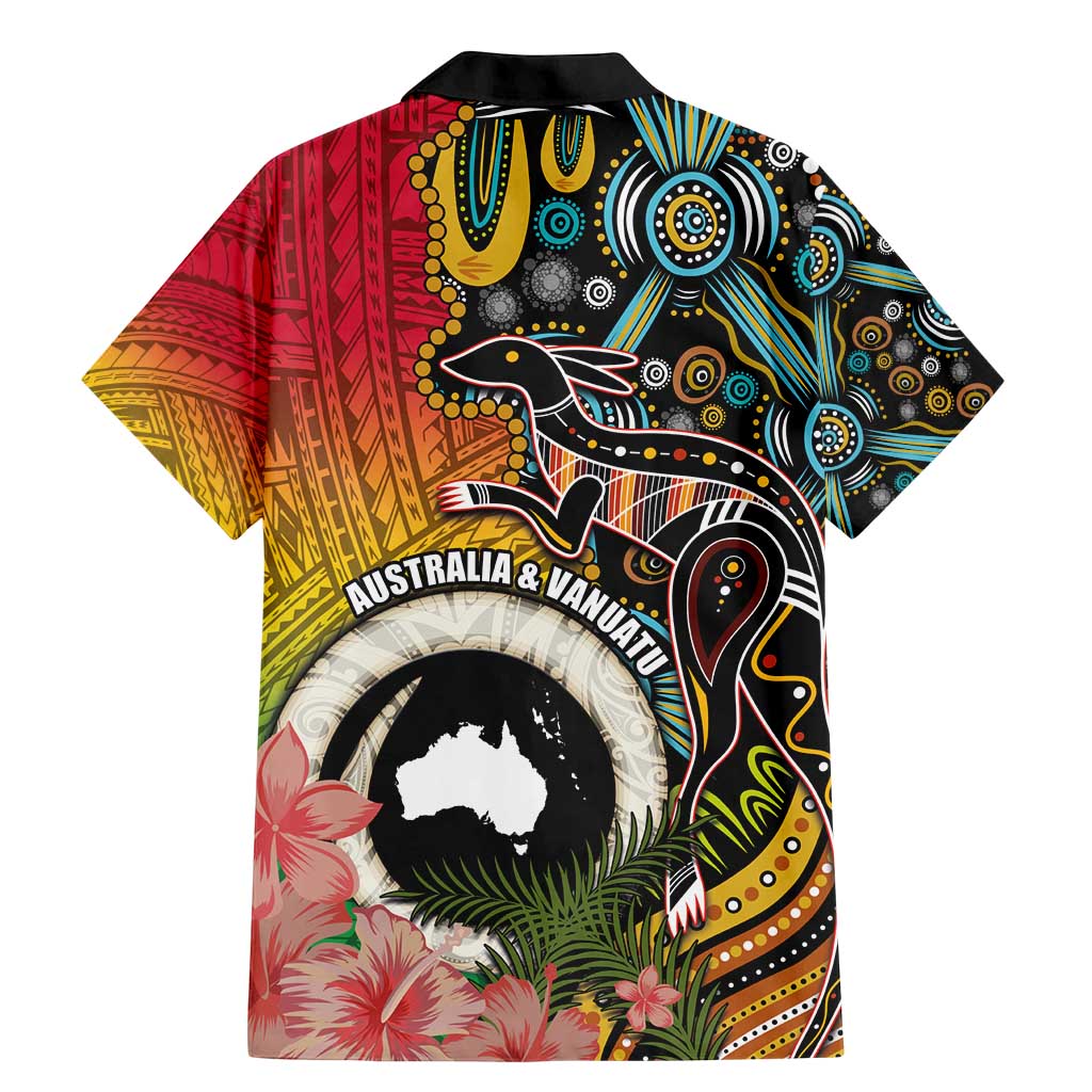 Vanuatu and Australia Together Family Matching Mermaid Dress and Hawaiian Shirt Kangaroo with Pig Tusk Indigenous Pattern LT03 - Polynesian Pride
