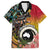 Vanuatu and Australia Together Family Matching Puletasi and Hawaiian Shirt Kangaroo with Pig Tusk Indigenous Pattern