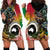 Vanuatu and Australia Together Hoodie Dress Kangaroo with Pig Tusk Indigenous Pattern