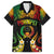 Personalised Pohnpei Independence Day Family Matching Puletasi and Hawaiian Shirt Polynesian Tattoo and Plumeria Reggae Color