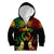 Personalised Pohnpei Independence Day Kid Hoodie Polynesian Tattoo and Plumeria Reggae Color