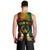 Personalised Pohnpei Independence Day Men Tank Top Polynesian Tattoo and Plumeria Reggae Color